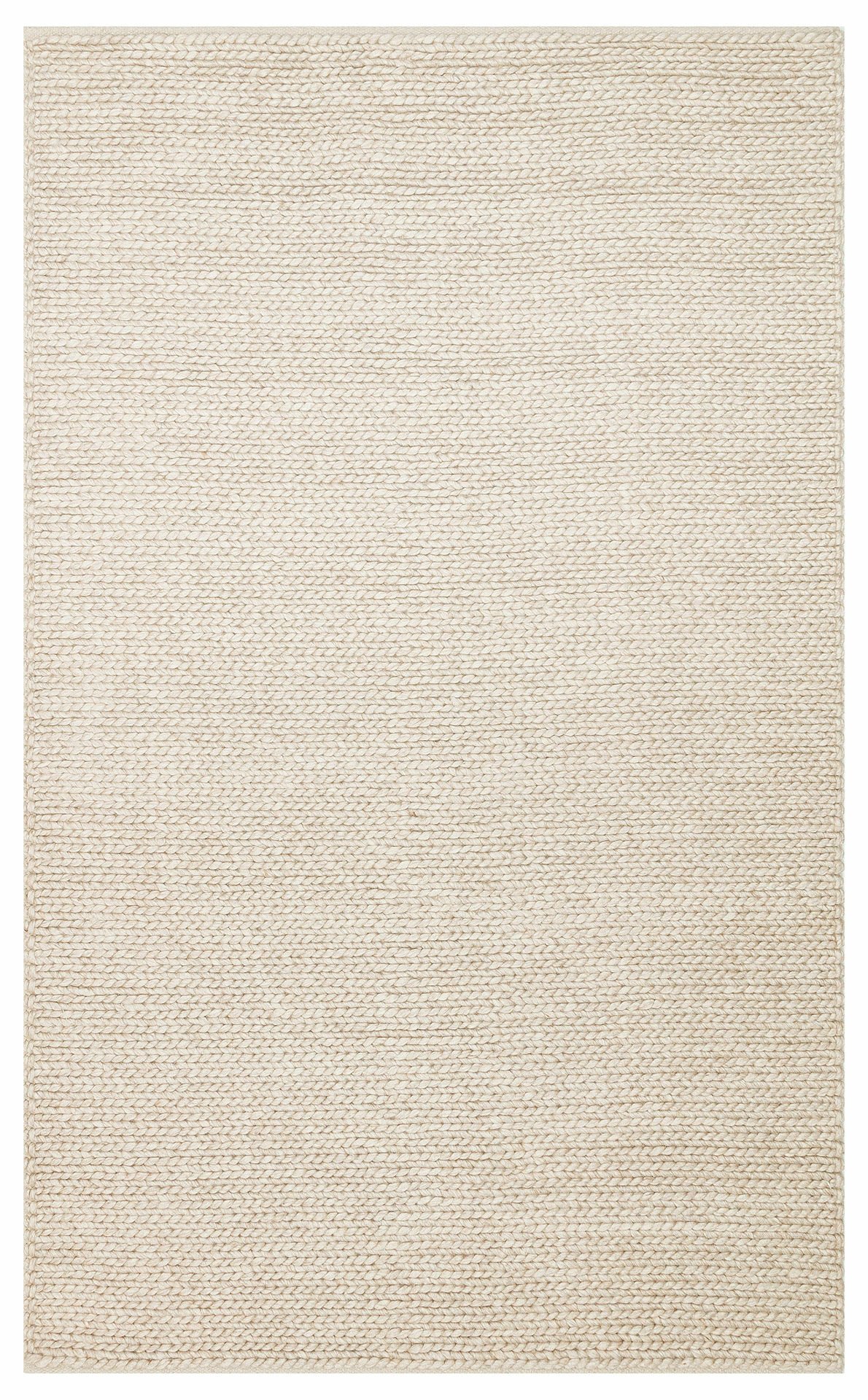 JADE BASKETWEAVE BEIGE Naturel Kazak Örgü Desenli El Dokuma Örgü Halı