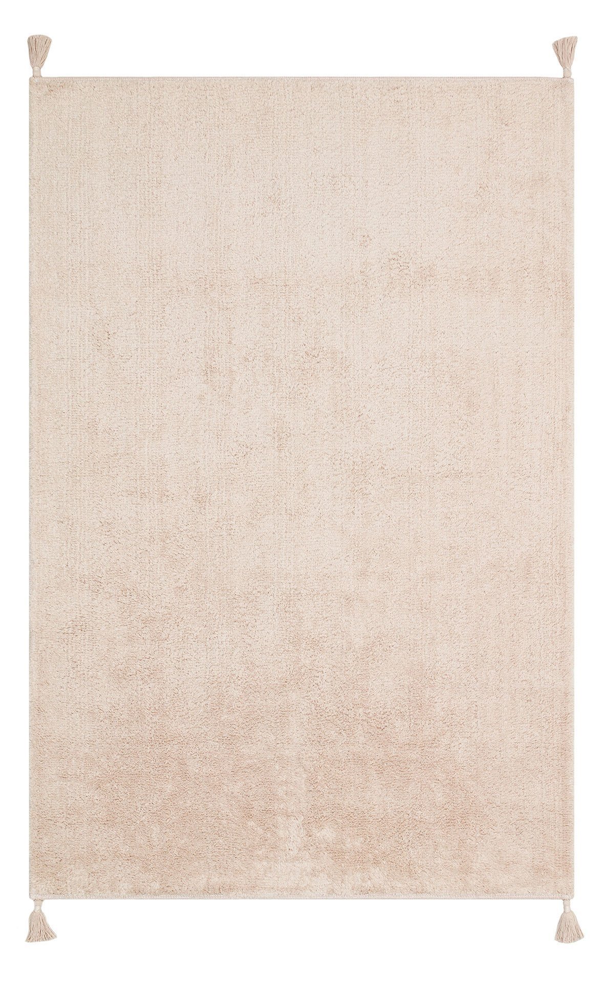 COTTON CBN PLAIN BEIGE Yıkanabilir Kaymaz Tabanlı Naturel Pamuk Bebek Halısı