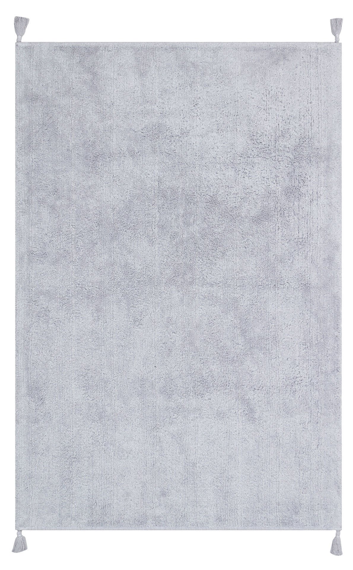 COTTON CBN PLAIN GREY Yıkanabilir Kaymaz Tabanlı Naturel Pamuk Bebek Halısı