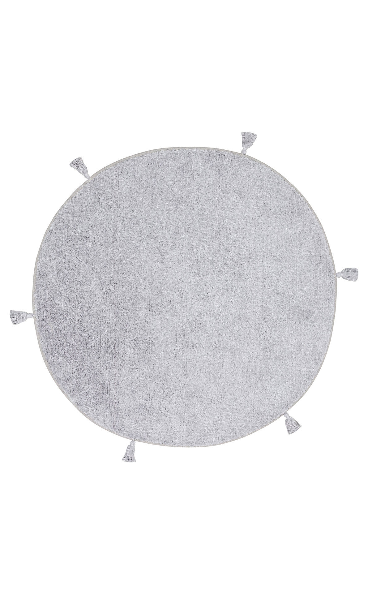 COTTON CBN PLAIN GREY Q Yıkanabilir Kaymaz Tabanlı Naturel Pamuk Bebek Halısı