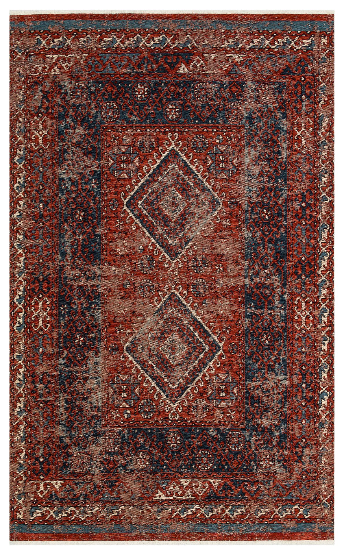 ANADOLU AND 02 MULTY Anadolu Antik Desenli Yıkanabilir Kaymaz Tabanlı Etnik Kilim