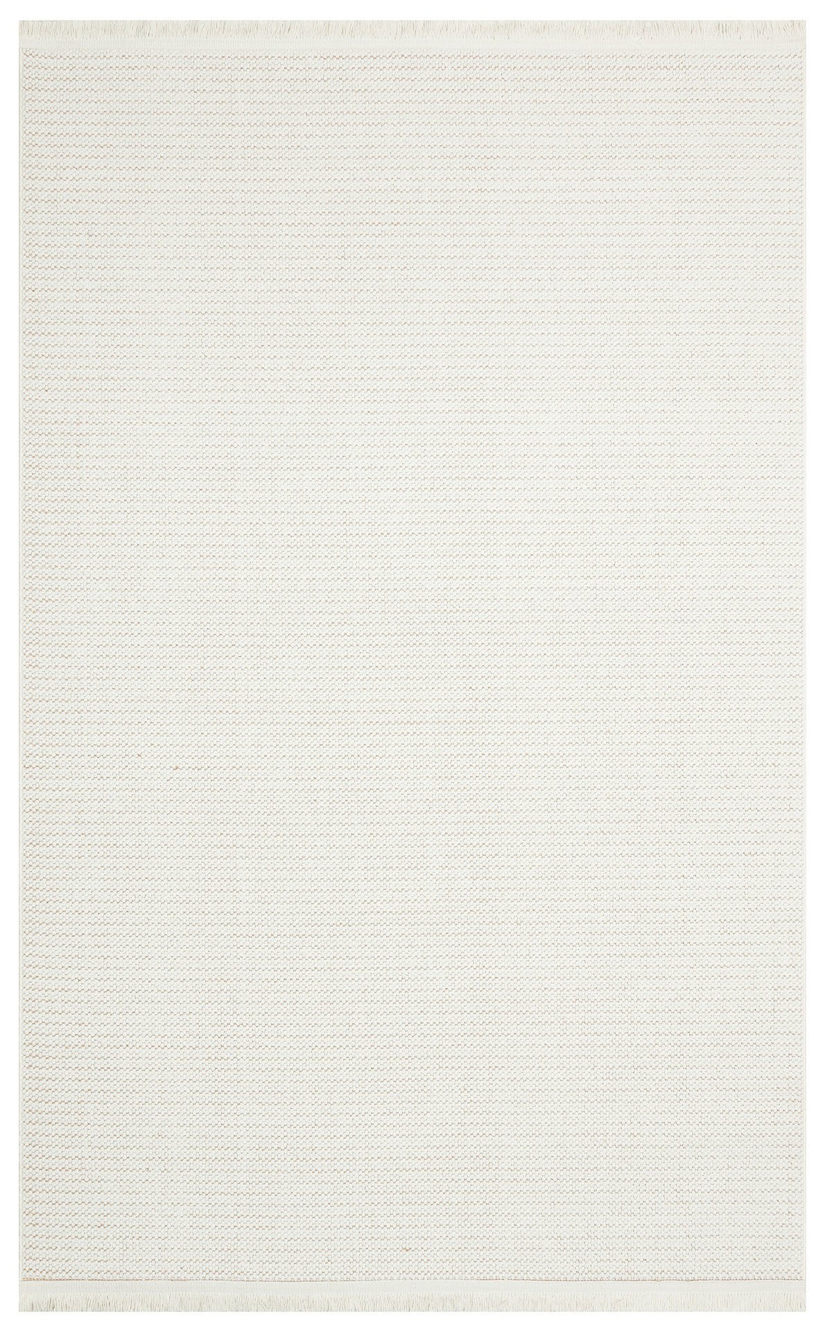 MOTTO MOT PLAIN WHITE Yumuşak Tuşeli Örgü Dokuma Modern Makine Halısı