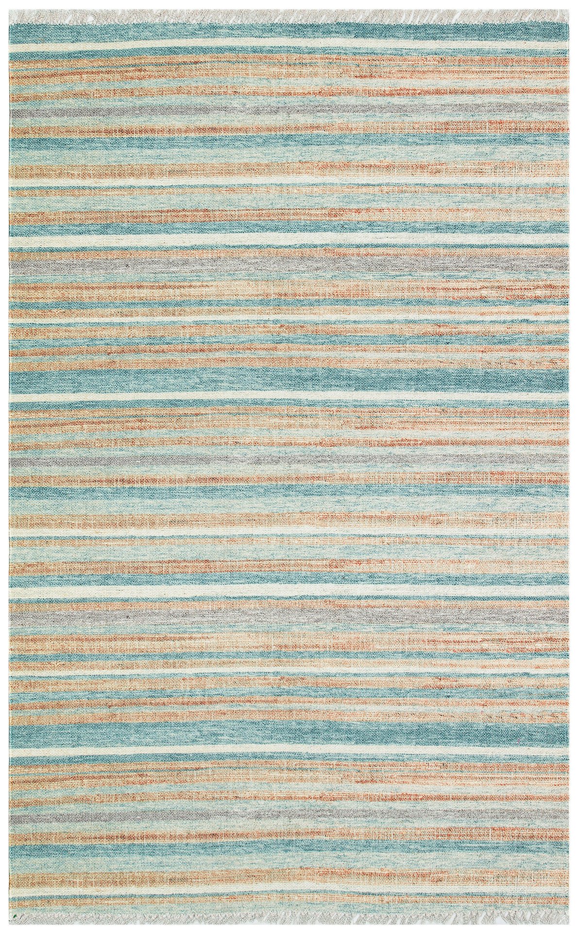 ASOS AS 04 BLUE Jüt Hasır Görünümlü Hav Toz Vermez Çift Taraflı Yıkanabilir Kilim