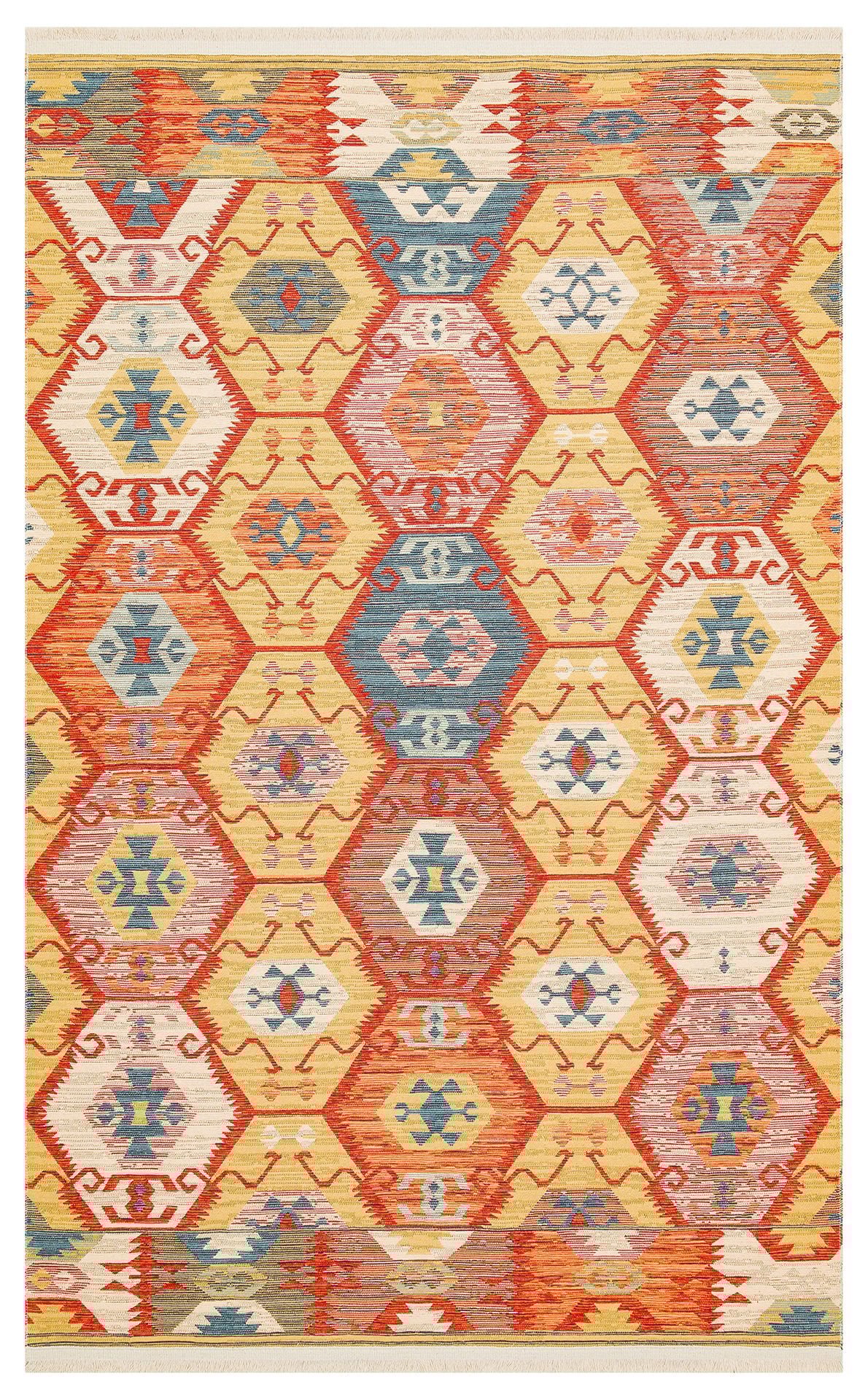 NOMAD NMD 06 RED Çift Taraflı Kullanıma Uygun Yıkanabilir Otantik Kilim