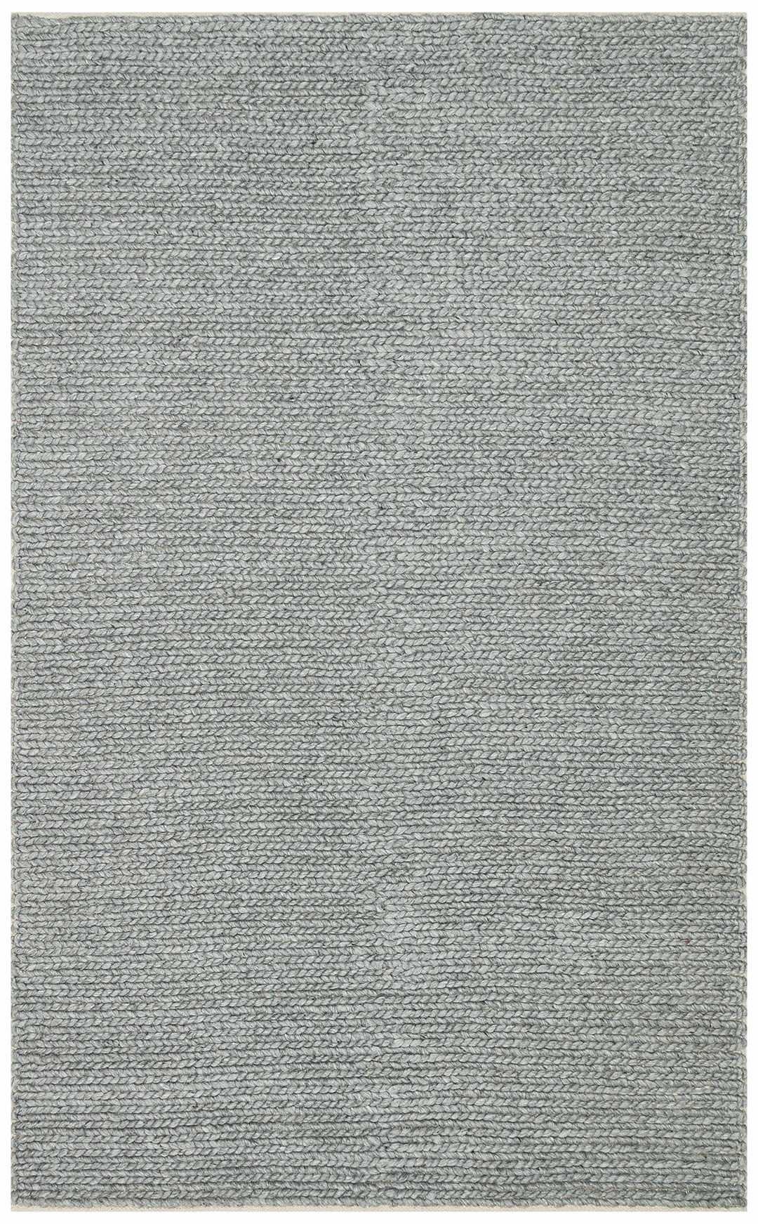JADE BASKETWEAVE GREY Naturel Kazak Örgü Desenli El Dokuma Örgü Halı