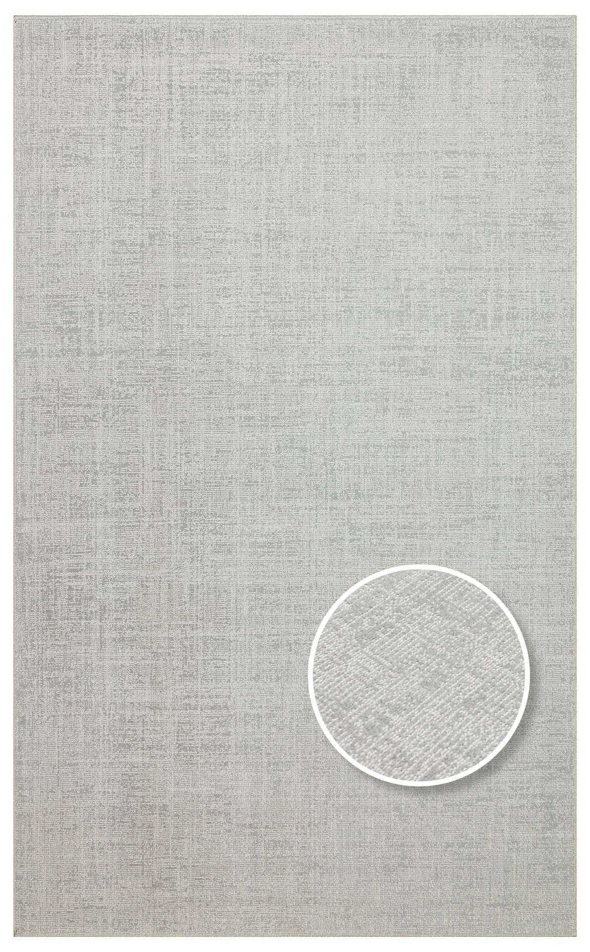 KALAHARI KLH PLAIN SILVER Özel Dokuma Tekniği ile Üretilen Modern Sade Desenli Makine Halısı