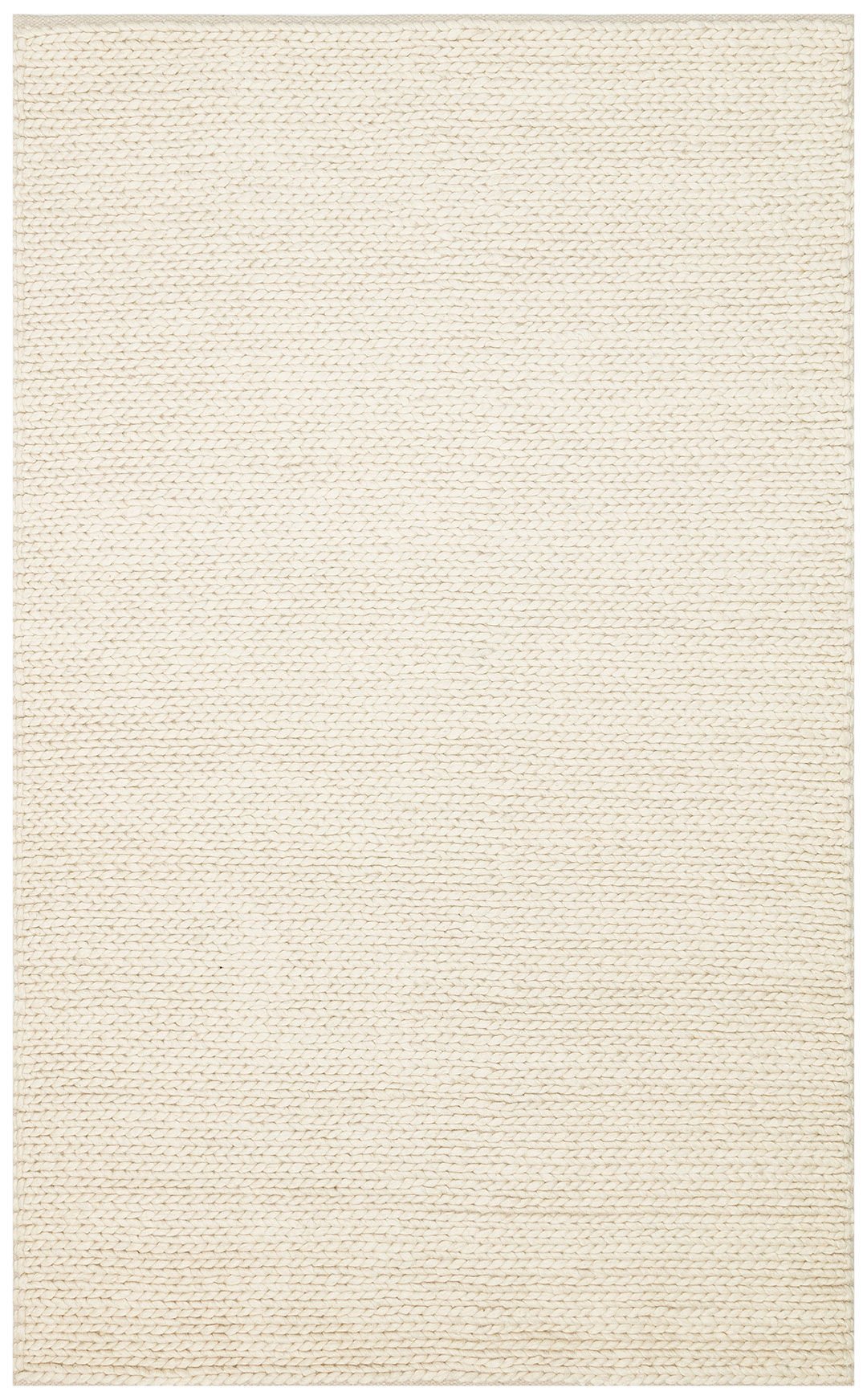JADE BASKETWEAVE CREAM Naturel Kazak Örgü Desenli El Dokuma Örgü Halı