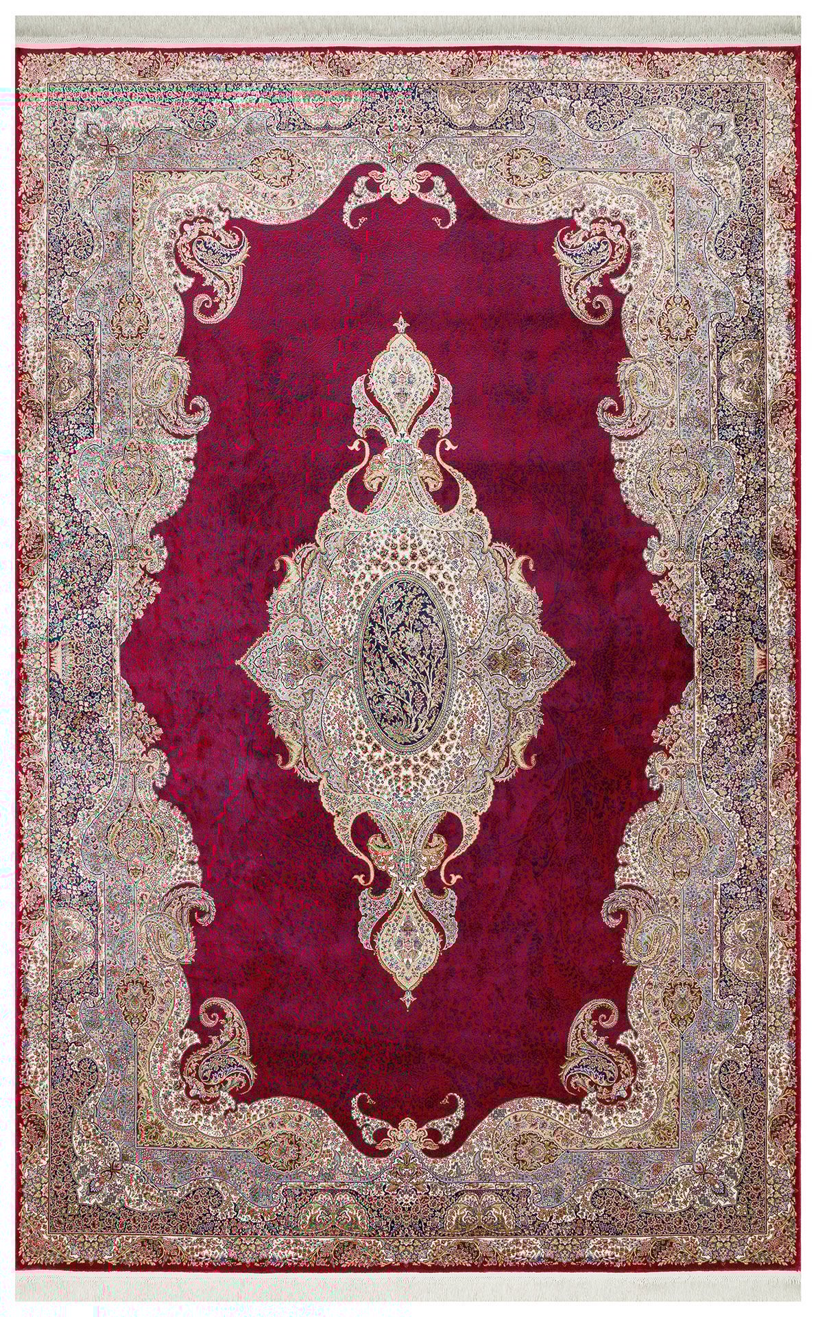 ISFAHAN ISF 02 RED Klasik Desenli Yüksek Kalite Sık Dokuma Makine Halısı