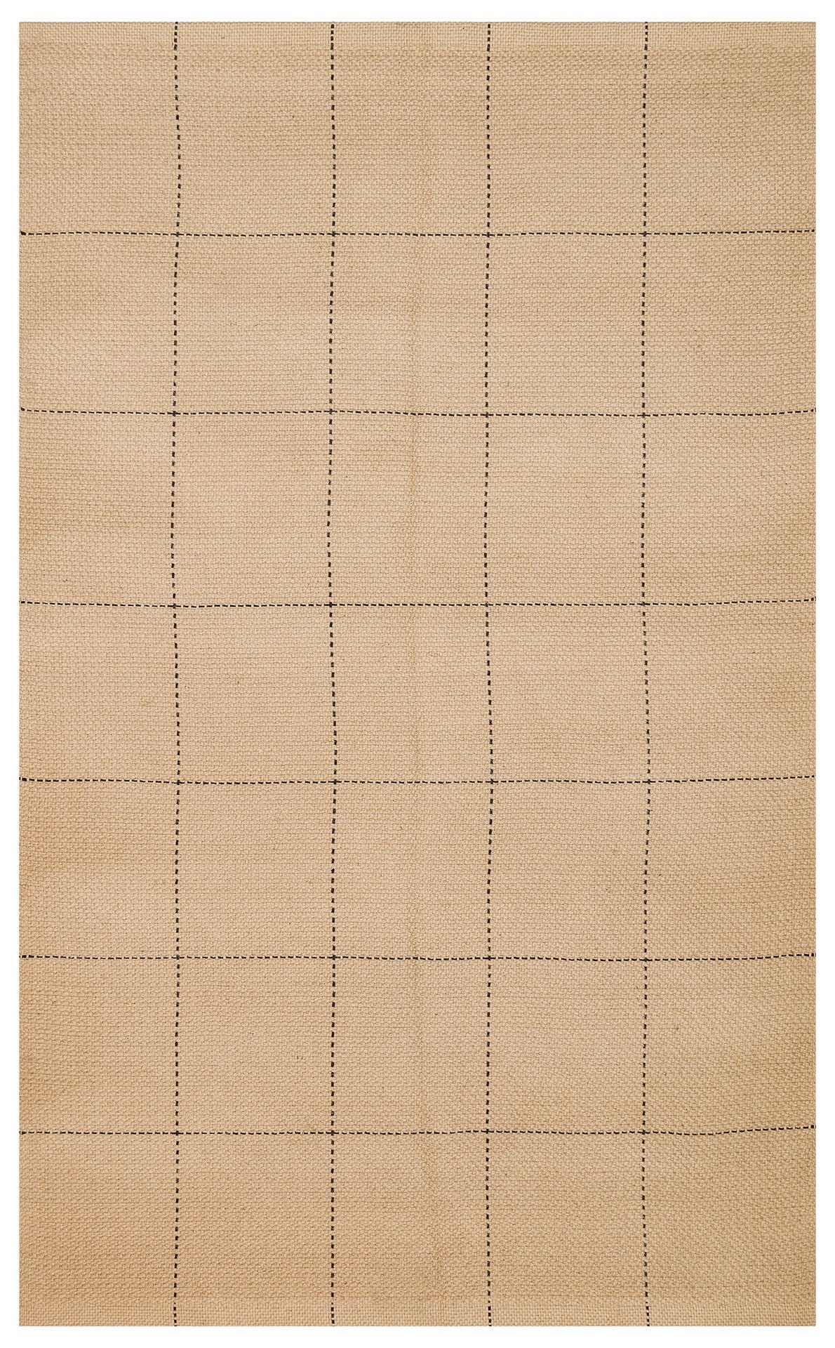 DELHI DHL 01 BLACK Jüt ve Pamuk İle Dokunan Çift Taraflı Kullanıma Uygun Modern Kilim
