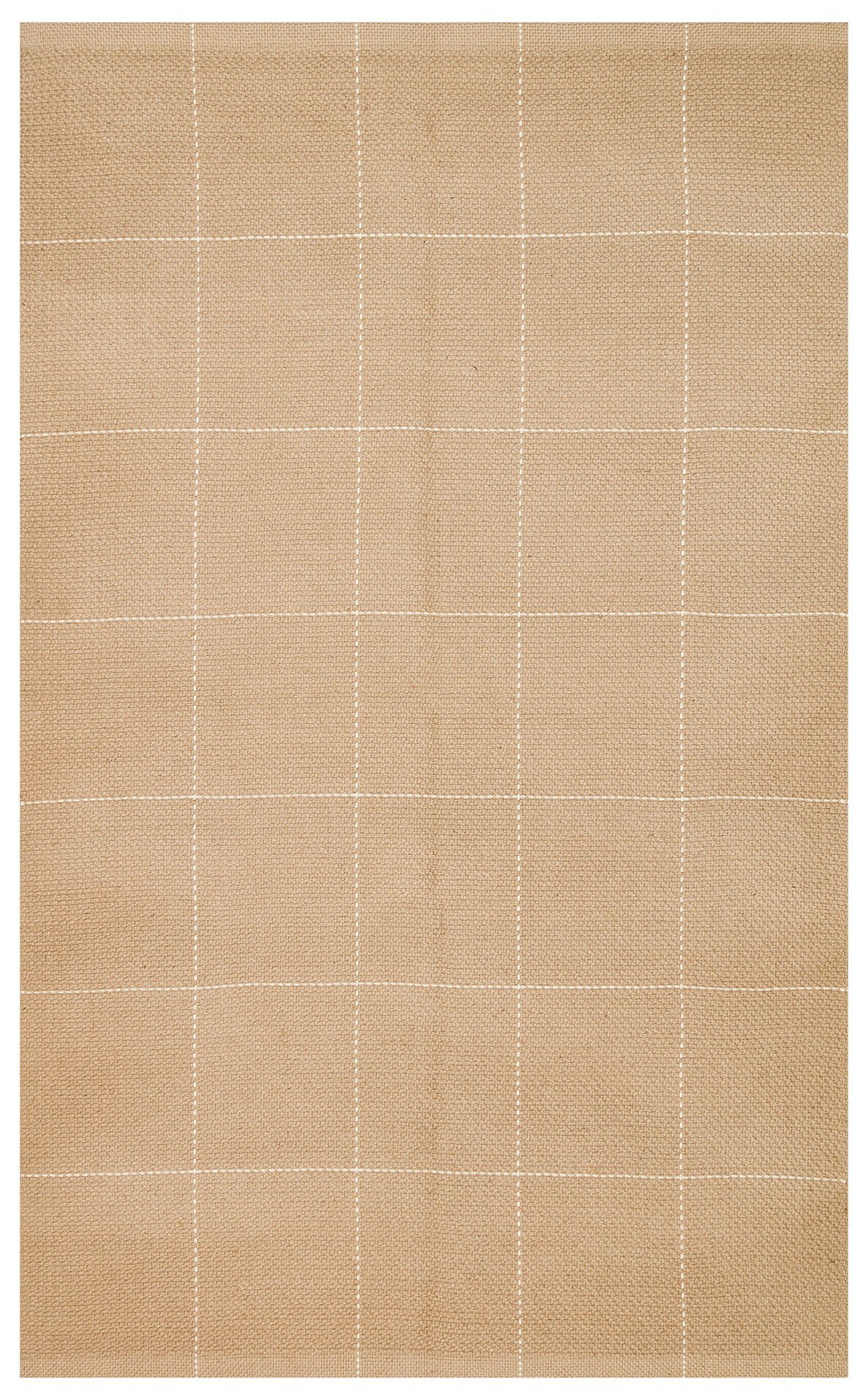 DELHI DHL 01 WHITE Jüt ve Pamuk İle Dokunan Çift Taraflı Kullanıma Uygun Modern Kilim