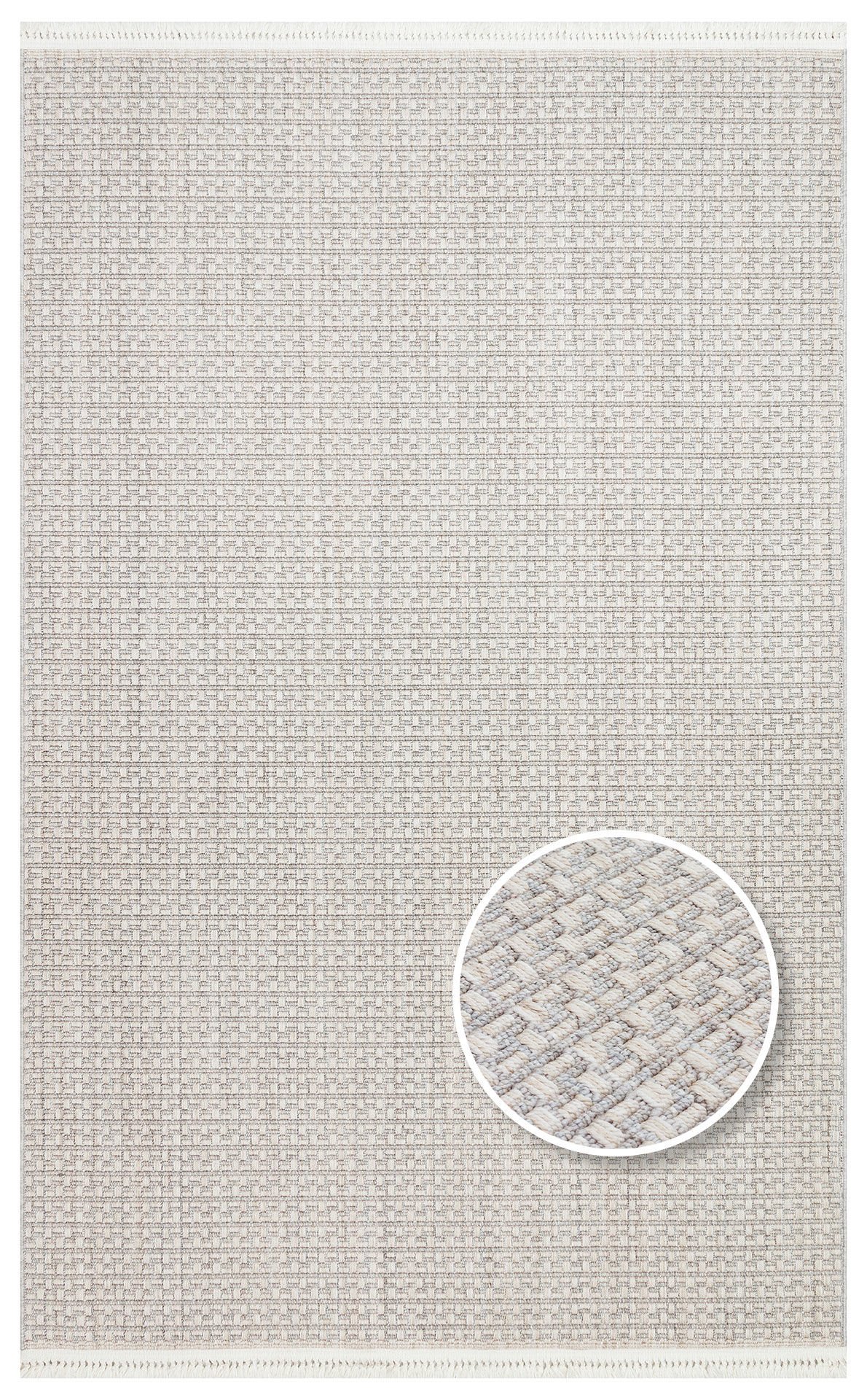 NORTE NRT 02 BEIGE GREY Ekstra Yumuşak Tuşeli, Örgü Dokuma Hav Vermeyen Özel İplikler ile Üretilen Modern Makine Halısı