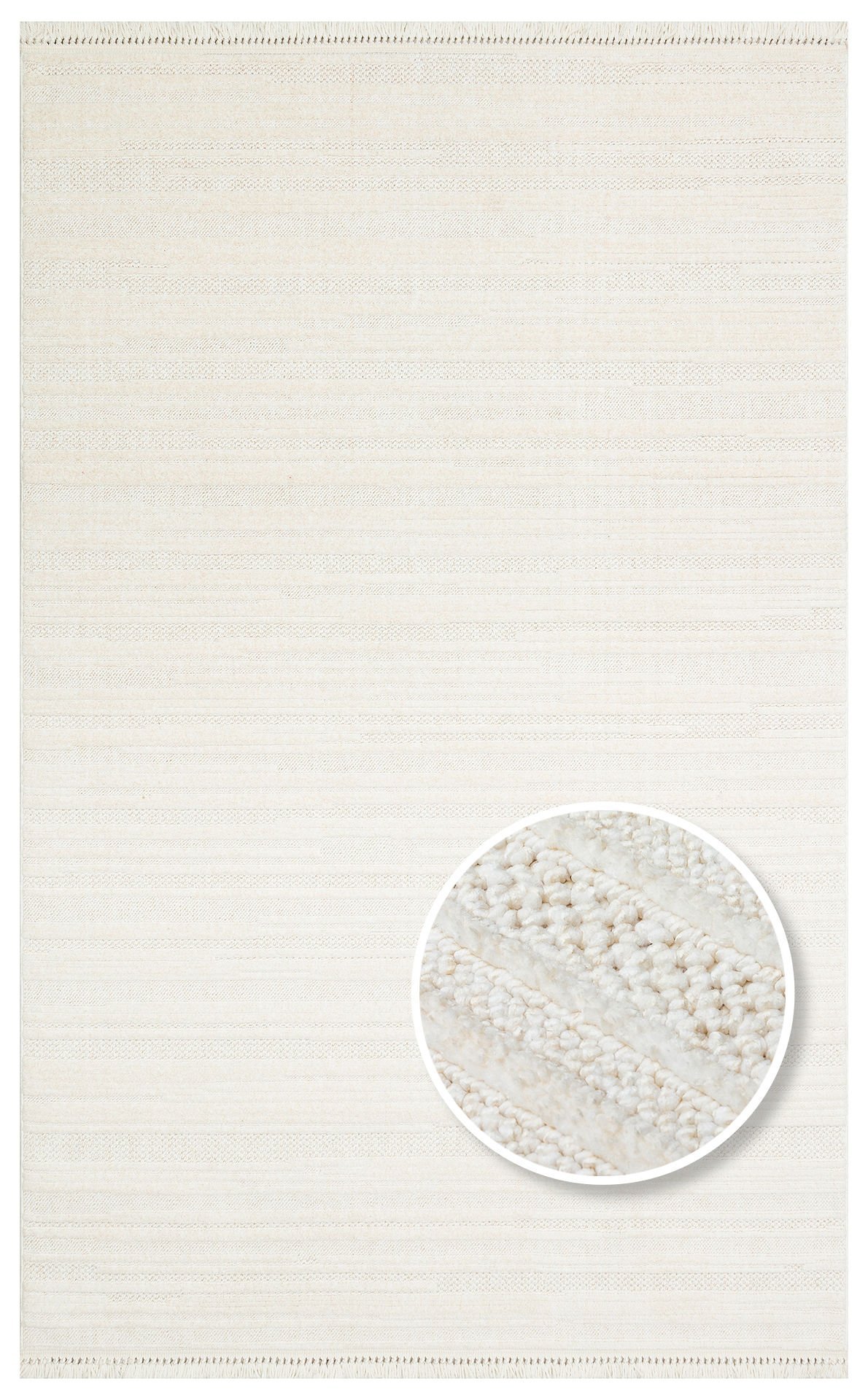 JOY JOY 01 WHITE Hav Toz Vermeyen Yumuşak Dokulu Etnik Desenlere Sahip Modern Halı