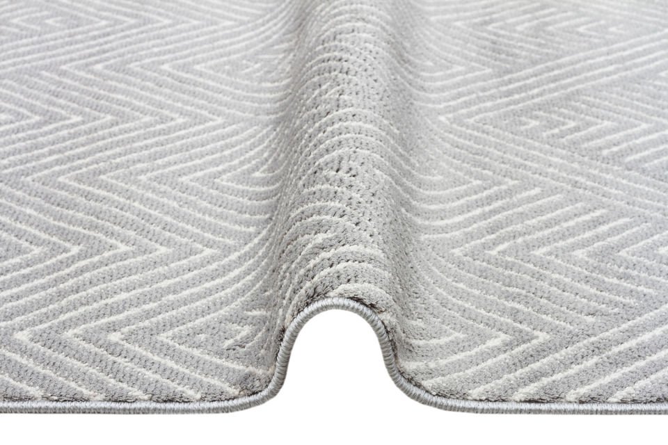 URBAN URB 01 GREY WHITE Etnik Desenlere Sahip Hav Toz Vermez Yumuşak Dokulu Modern Halı