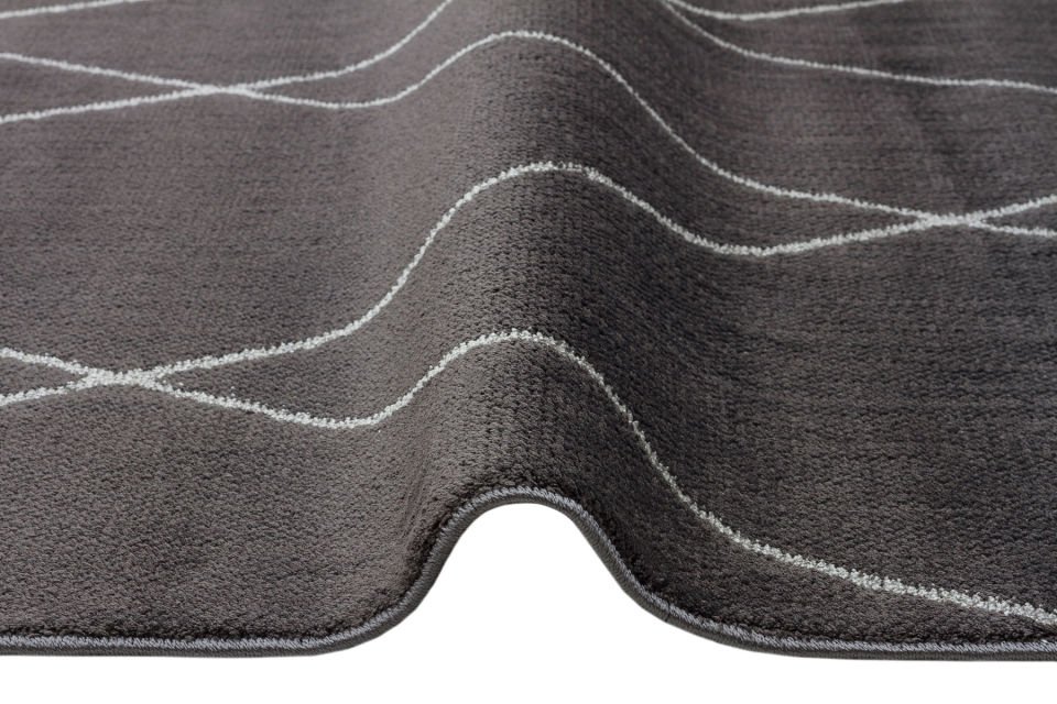 URBAN URB 02 BLACK GREY Etnik Desenlere Sahip Hav Toz Vermez Yumuşak Dokulu Modern Halı