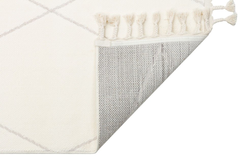 URBAN URB 02 WHITE Etnik Desenlere Sahip Hav Toz Vermez Yumuşak Dokulu Modern Halı