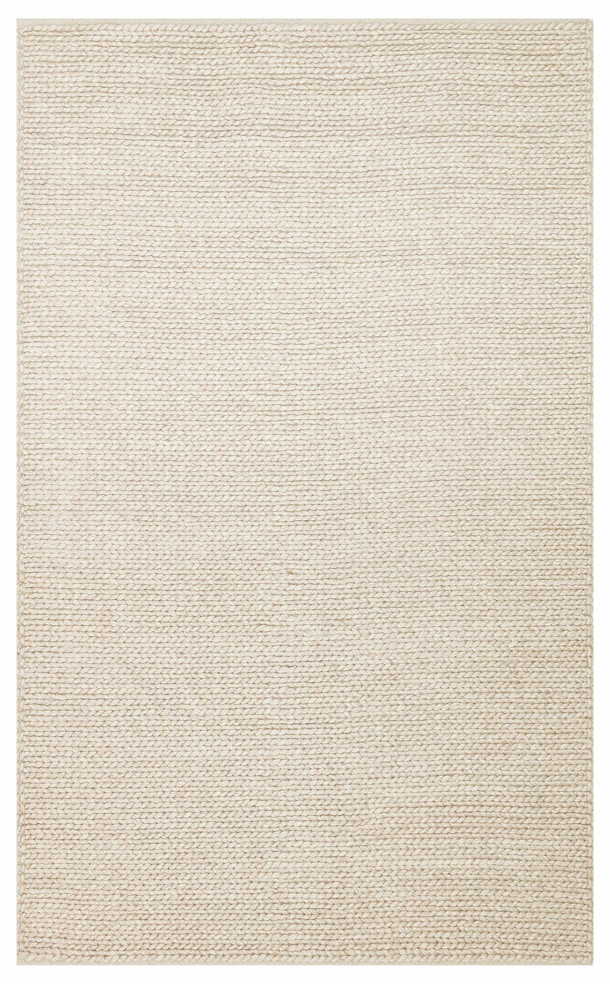 JADE BASKETWEAVE BEIGE Naturel Kazak Örgü Desenli El Dokuma Örgü Halı