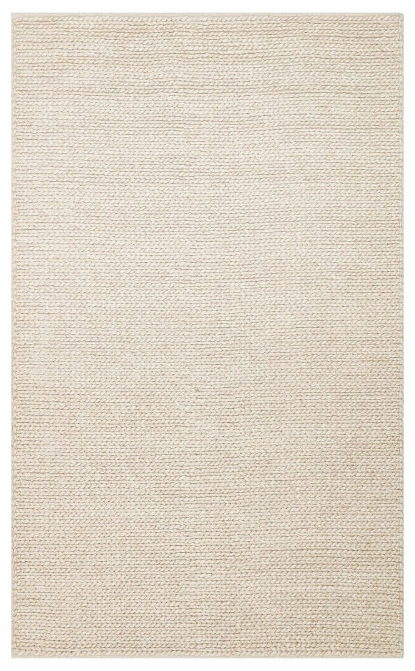 JADE BASKETWEAVE BEIGE Naturel Kazak Örgü Desenli El Dokuma Örgü Halı