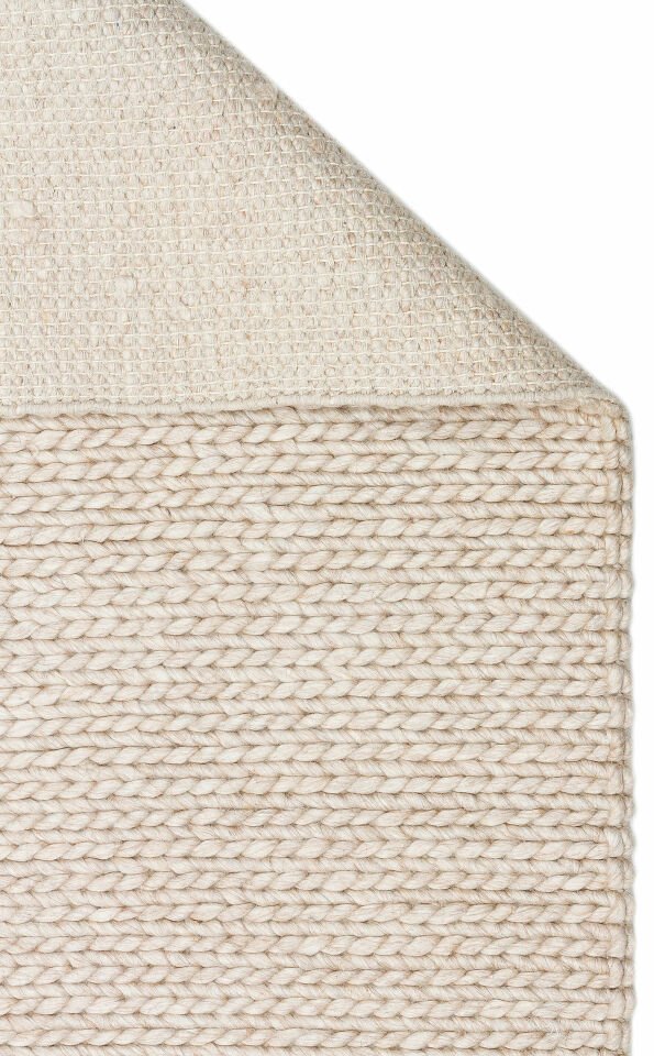 JADE BASKETWEAVE BEIGE Naturel Kazak Örgü Desenli El Dokuma Örgü Halı