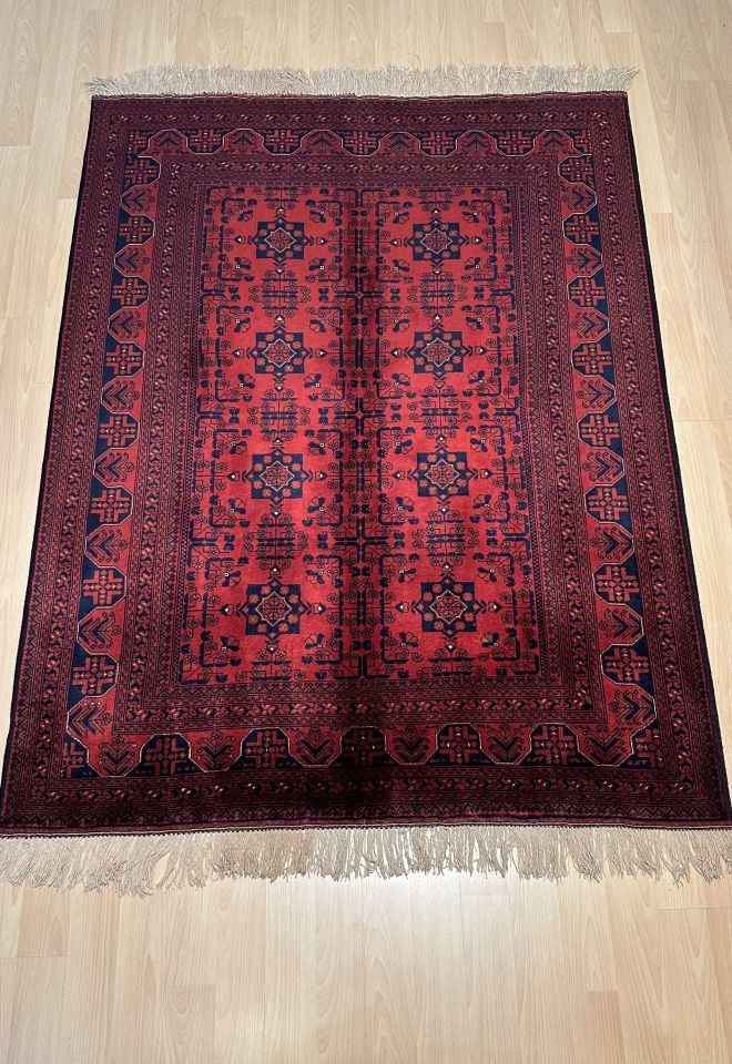 AFGAN BİLCİK 407 Usak Desenli Yüksek Kalite Kök Boya Salon Halısı