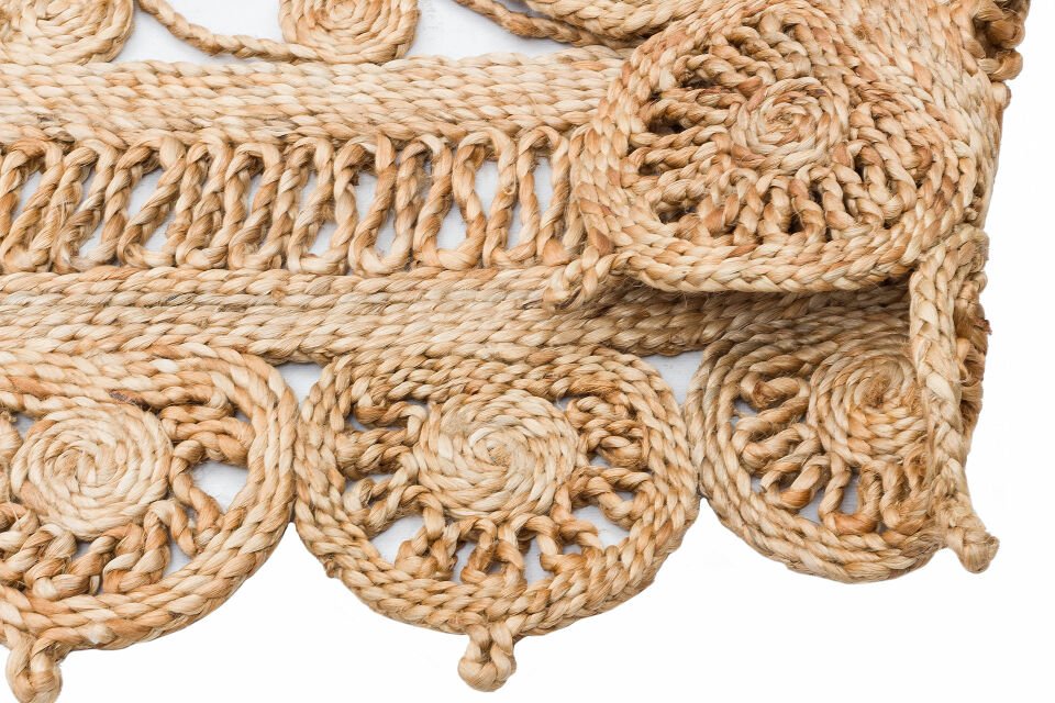 CA-109 NATURAL XW   Yuvarlak veya Oval El Dokuma Naturel Jüt Hasır Halı