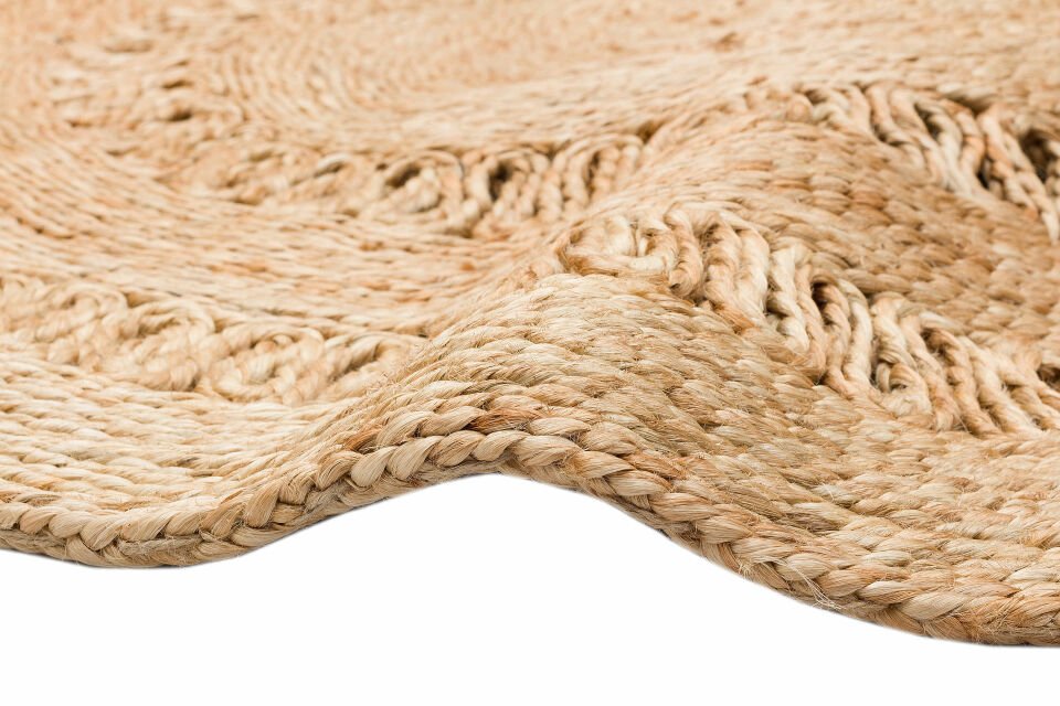 CA-112 NATURAL XW  Yuvarlak veya Oval El Dokuma Naturel Jüt Hasır Halı