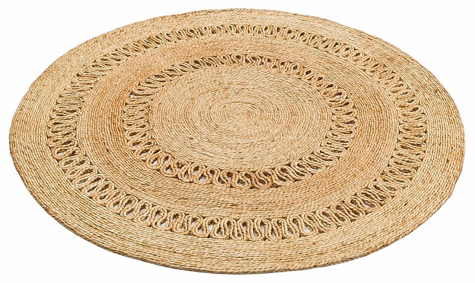 CA-112 NATURAL XW  Yuvarlak veya Oval El Dokuma Naturel Jüt Hasır Halı