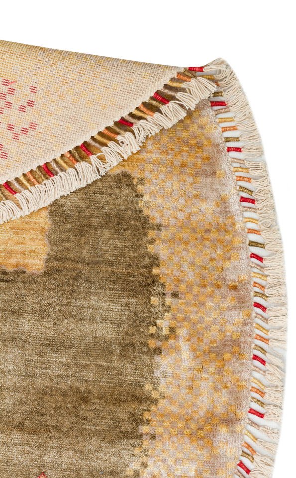 ZARA ZR 07 BEIGE AUTUMUN YUVARLAK  Özel Tezgahlarda Üretilen Tensel Uşak Halısı