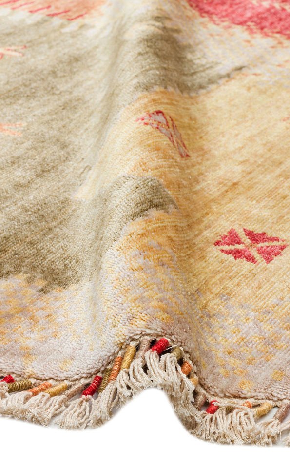 ZARA ZR 07 BEIGE AUTUMUN YUVARLAK  Özel Tezgahlarda Üretilen Tensel Uşak Halısı