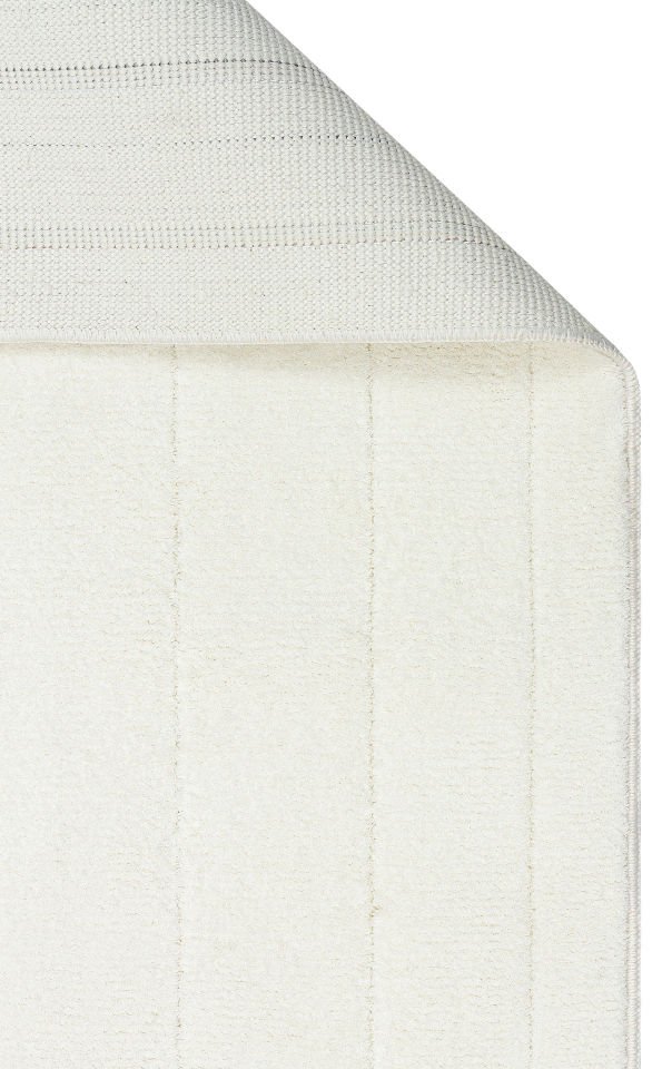 MISSORI MSR 01 WHITE Hav Toz Vermez Sade Desenli Yumuşak Dokulu Modern Makine Halısı