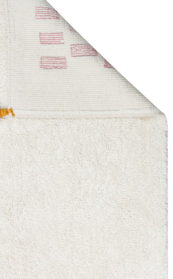 COTTON CBN 04 MULTY XW Q  Yıkanabilir Kaymaz Tabanlı Naturel Pamuk Bebek Halısı