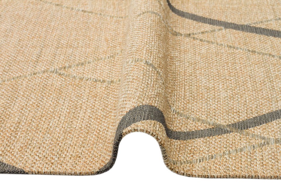 BROOKLYN BRK 05 NATURAL GREY  Hasır Görünümlü Kaymaz Renkli Dokuma Modern Kilim