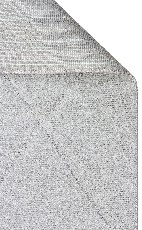 MISSORI MSR 03 GREY Hav Toz Vermez Sade Desenli Yumuşak Dokulu Modern Makine Halısı