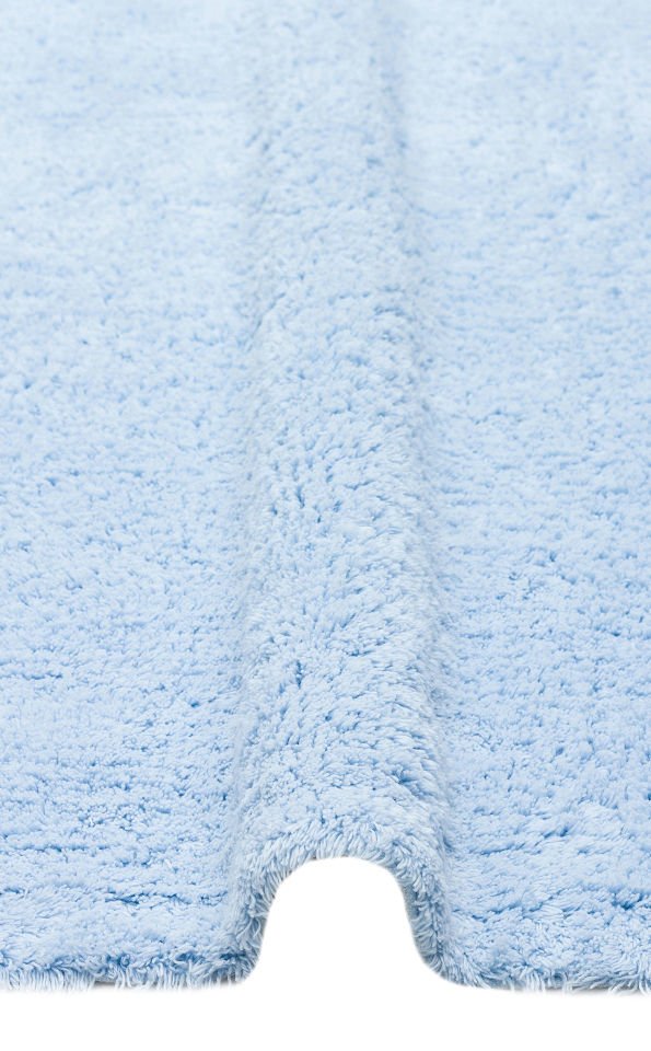 COTTON CBN PLAIN BLUE  Yıkanabilir Kaymaz Tabanlı Naturel Pamuk Bebek Halısı