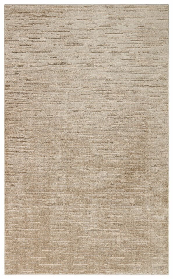 MISSORI MSR 05 BEIGE Hav Toz Vermez Sade Desenli Yumuşak Dokulu Modern Makine Halısı