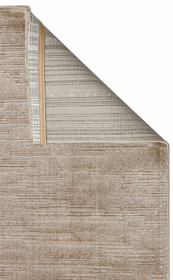 MISSORI MSR 05 BEIGE Hav Toz Vermez Sade Desenli Yumuşak Dokulu Modern Makine Halısı