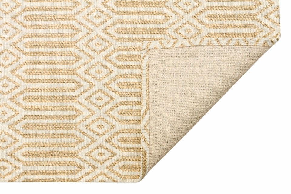 BROOKLYN BRK 10 NATURAL IVORY  Hasır Görünümlü Kaymaz Renkli Dokuma Modern Kilim