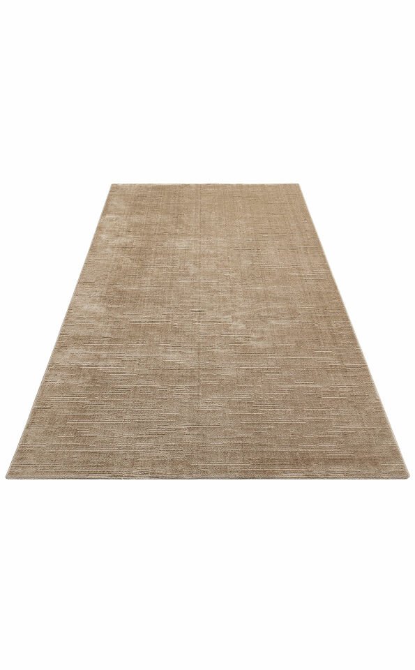 MISSORI MSR 05 BEIGE Hav Toz Vermez Sade Desenli Yumuşak Dokulu Modern Makine Halısı