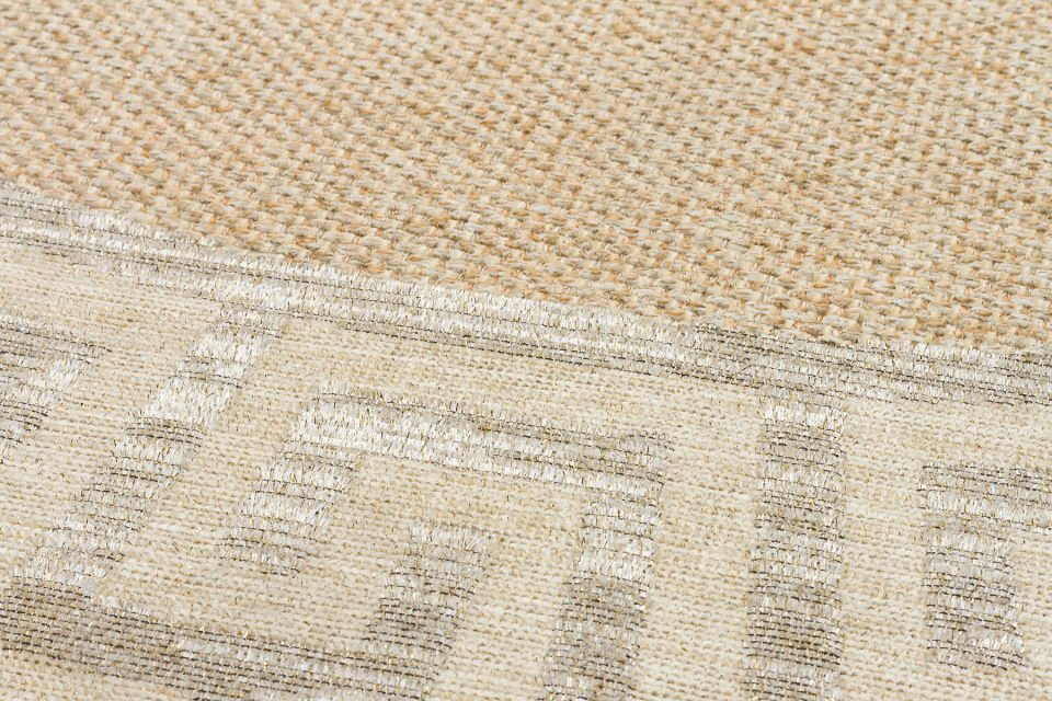 BROOKLYN BRK 11 NATURAL WHITE Q  Hasır Görünümlü Kaymaz Renkli Dokuma Modern Kilim