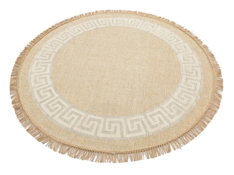 BROOKLYN BRK 11 NATURAL WHITE Q  Hasır Görünümlü Kaymaz Renkli Dokuma Modern Kilim