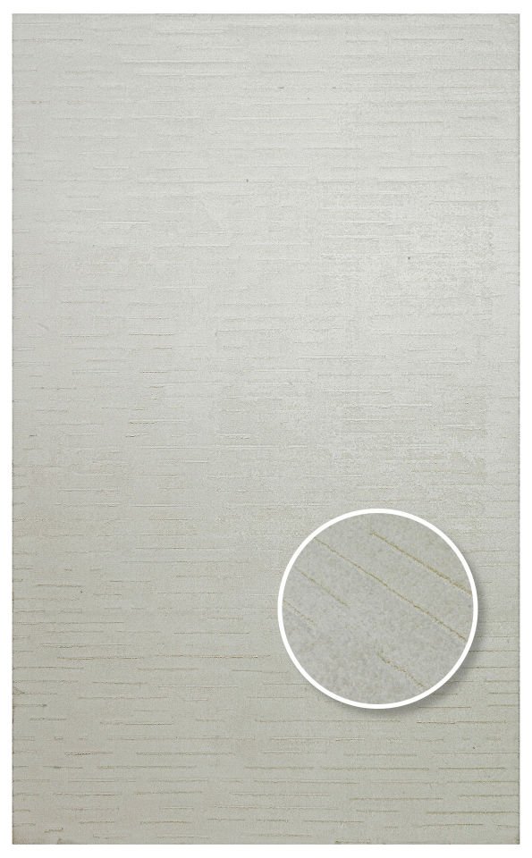MISSORI MSR 05 WHITE Hav Toz Vermez Sade Desenli Yumuşak Dokulu Modern Makine Halısı