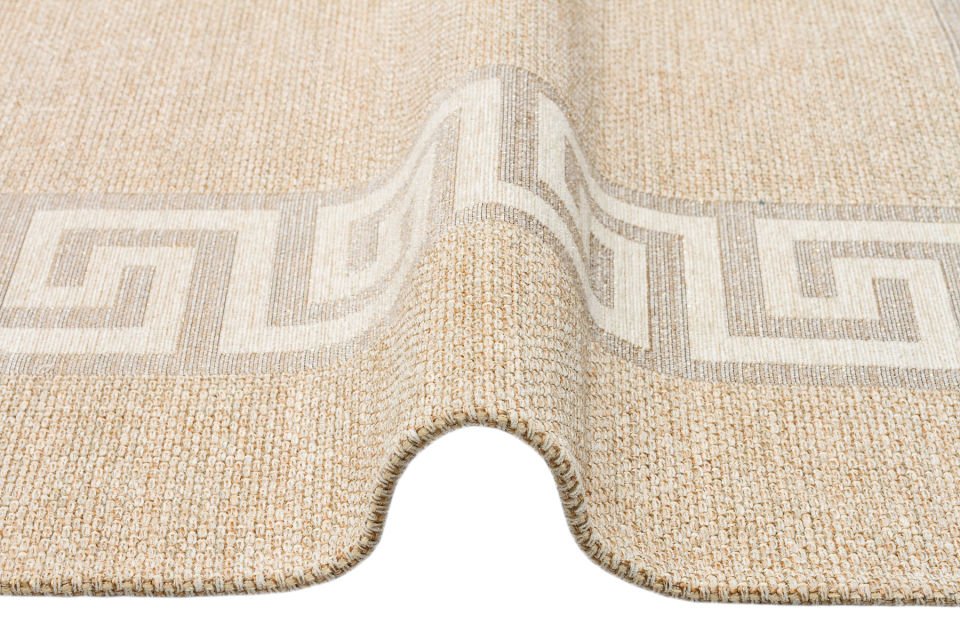 BROOKLYN BRK 11 NATURAL WHITE  Hasır Görünümlü Kaymaz Renkli Dokuma Modern Kilim