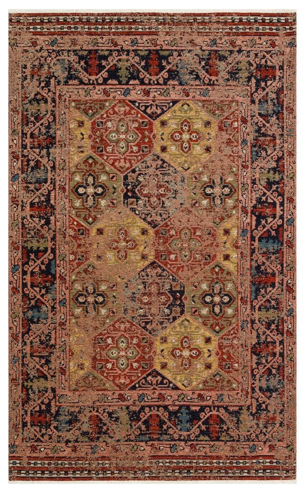 ANADOLU AND 01 MULTY Anadolu Antik Desenli Yıkanabilir Kaymaz Tabanlı Etnik Kilim