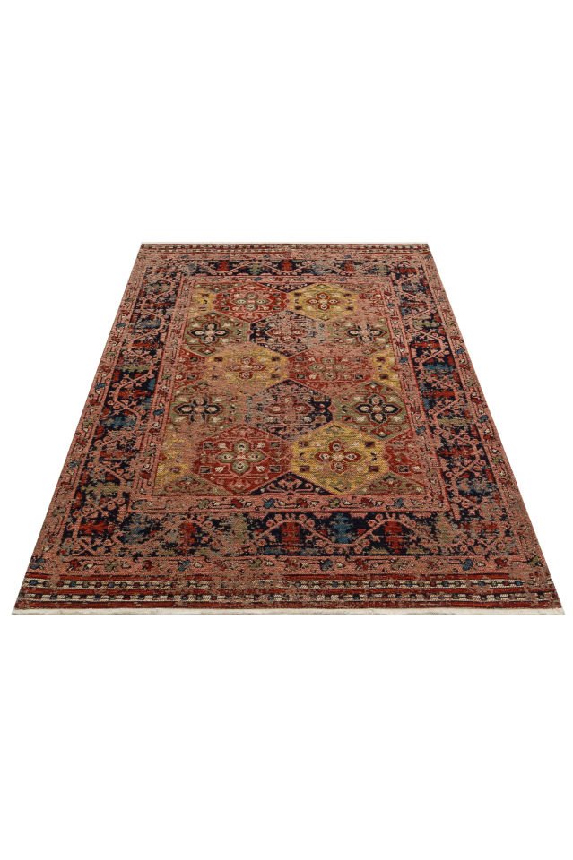 ANADOLU AND 01 MULTY Anadolu Antik Desenli Yıkanabilir Kaymaz Tabanlı Etnik Kilim