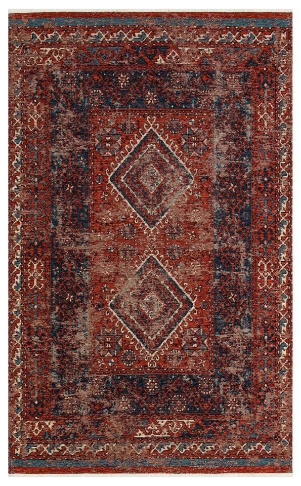 ANADOLU AND 02 MULTY Anadolu Antik Desenli Yıkanabilir Kaymaz Tabanlı Etnik Kilim