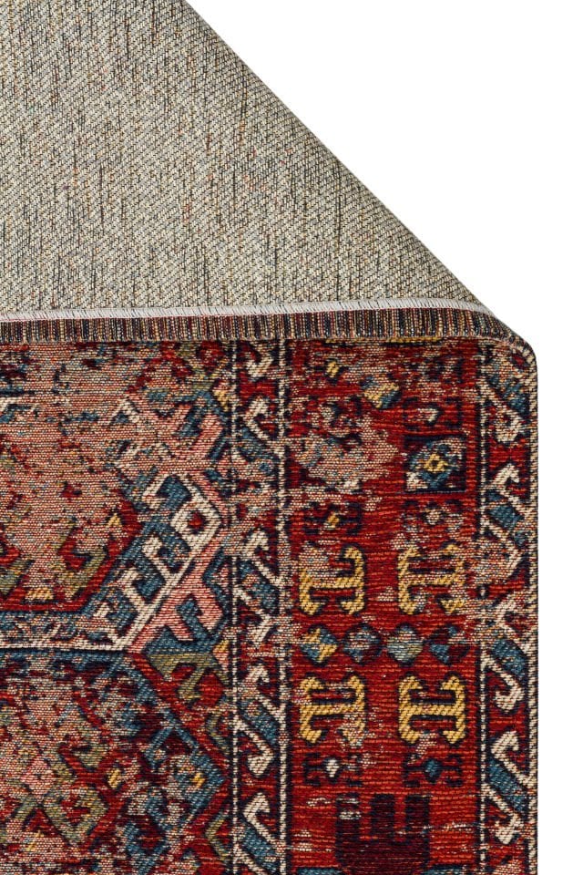 ANADOLU AND 03 MULTY Anadolu Antik Desenli Yıkanabilir Kaymaz Tabanlı Etnik Kilim