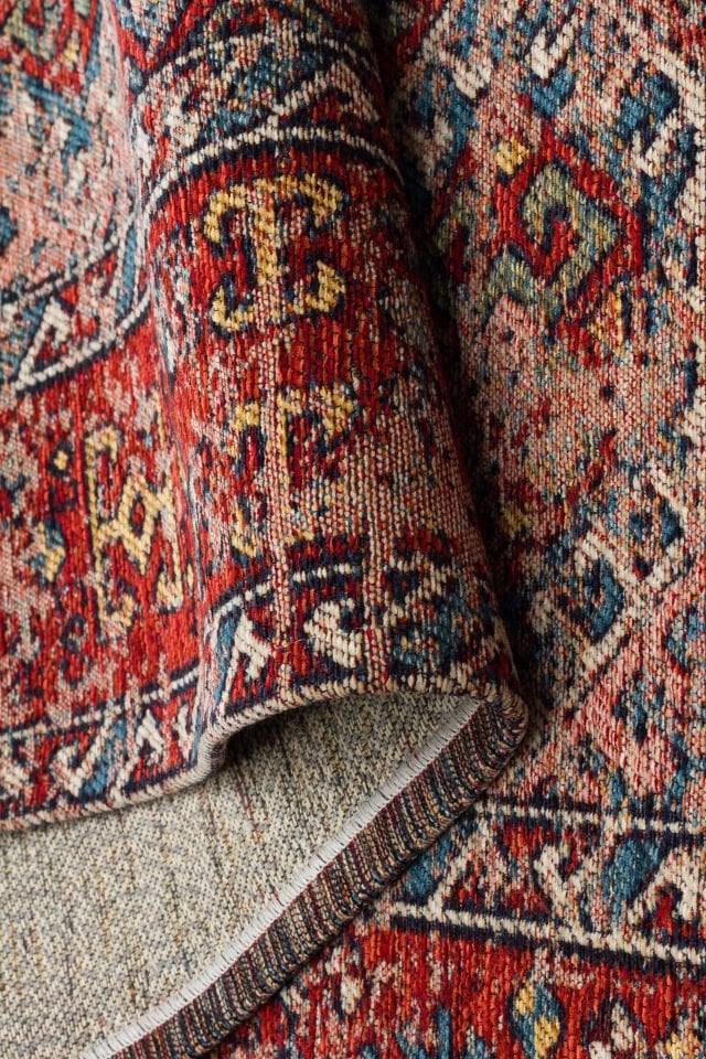 ANADOLU AND 03 MULTY Anadolu Antik Desenli Yıkanabilir Kaymaz Tabanlı Etnik Kilim