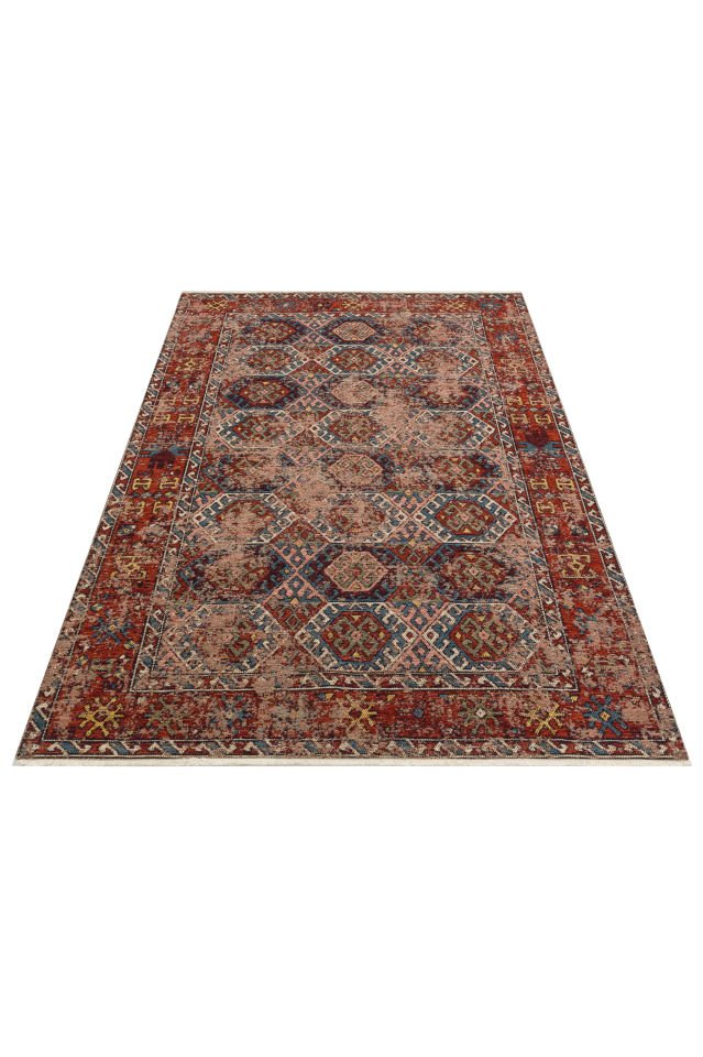 ANADOLU AND 03 MULTY Anadolu Antik Desenli Yıkanabilir Kaymaz Tabanlı Etnik Kilim