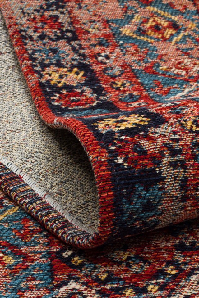 ANADOLU AND 04 MULTY Anadolu Antik Desenli Yıkanabilir Kaymaz Tabanlı Etnik Kilim