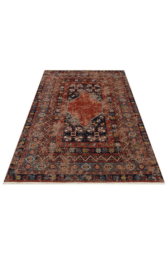 ANADOLU AND 04 MULTY Anadolu Antik Desenli Yıkanabilir Kaymaz Tabanlı Etnik Kilim