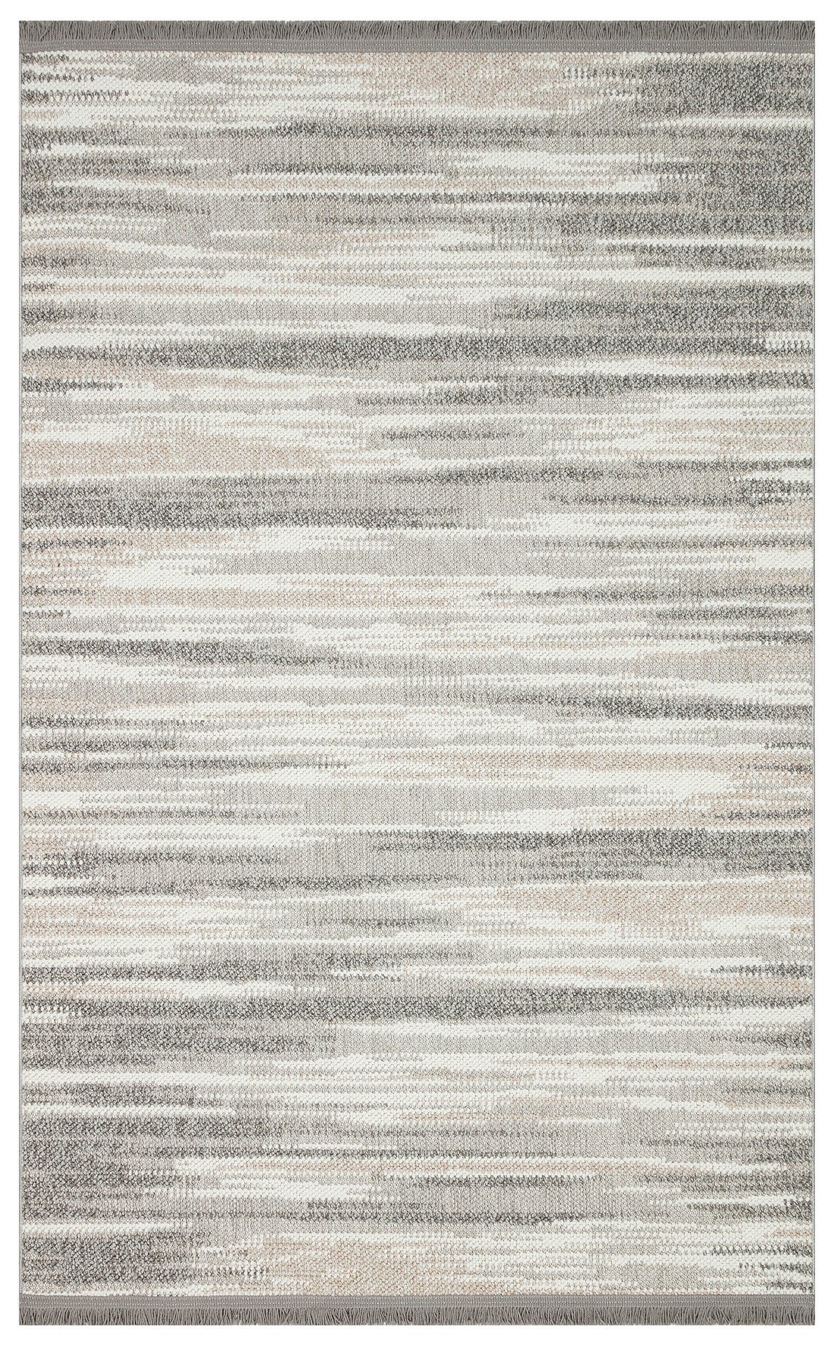 MOTTO MOT 01 GREY WHITE Yumuşak Tuşeli Örgü Dokuma Modern Makine Halısı